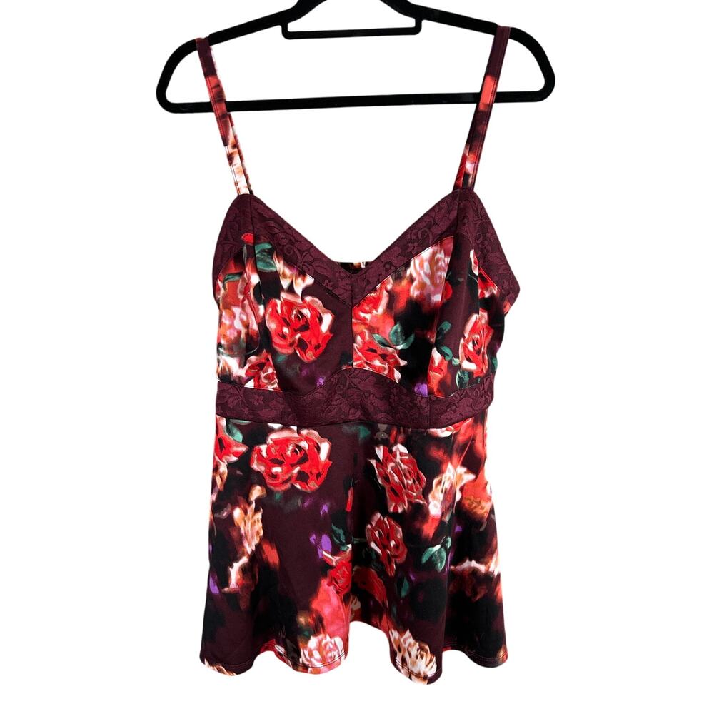 Torrid Top Tank Sz 3 (22/24)‎ Sleeveless Floral Boho Festival Hippie Coachella